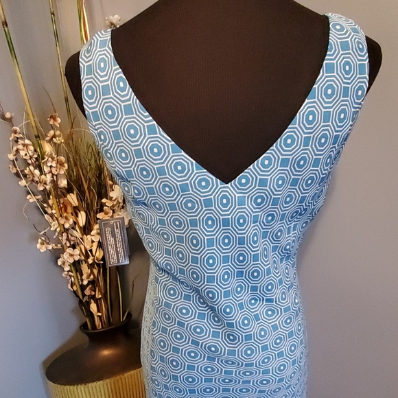 Jones New York Signature Ocean Blue Silk dress NWT - Picture 6 of 7